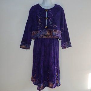 Global Village Girls 2pc Top Skirt Batik Set Boho‎